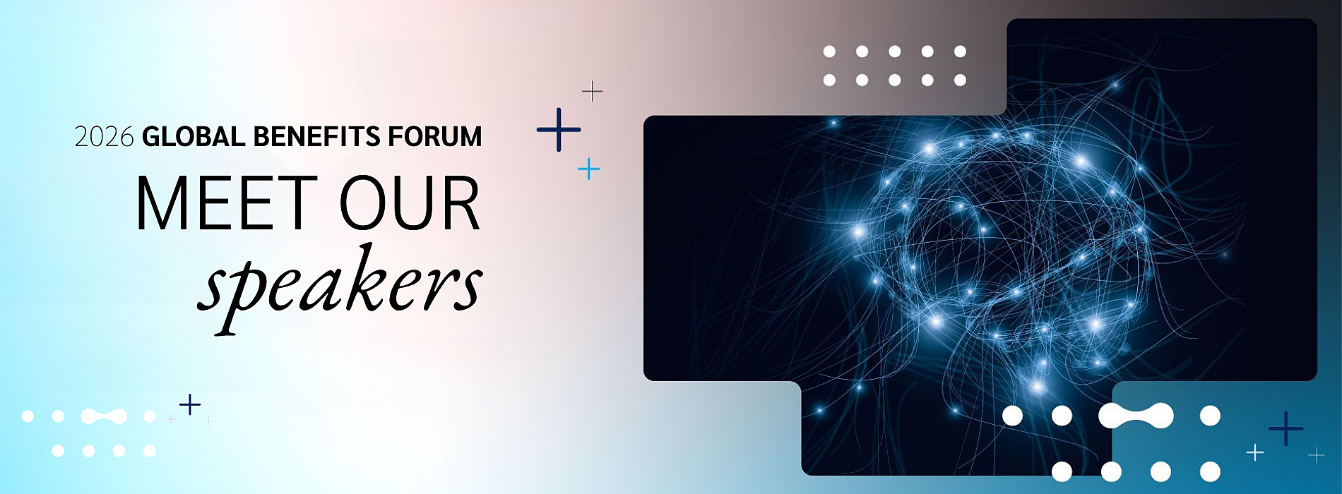 Gradient background brand blue and grey SPEAKERS